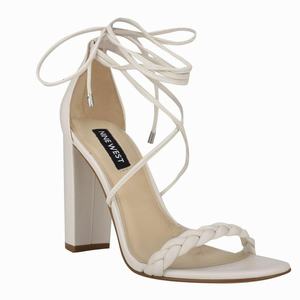 Nine West Monikka Ankle Wrap Sandalen Met Hak Wit Nederland | NMU-295346